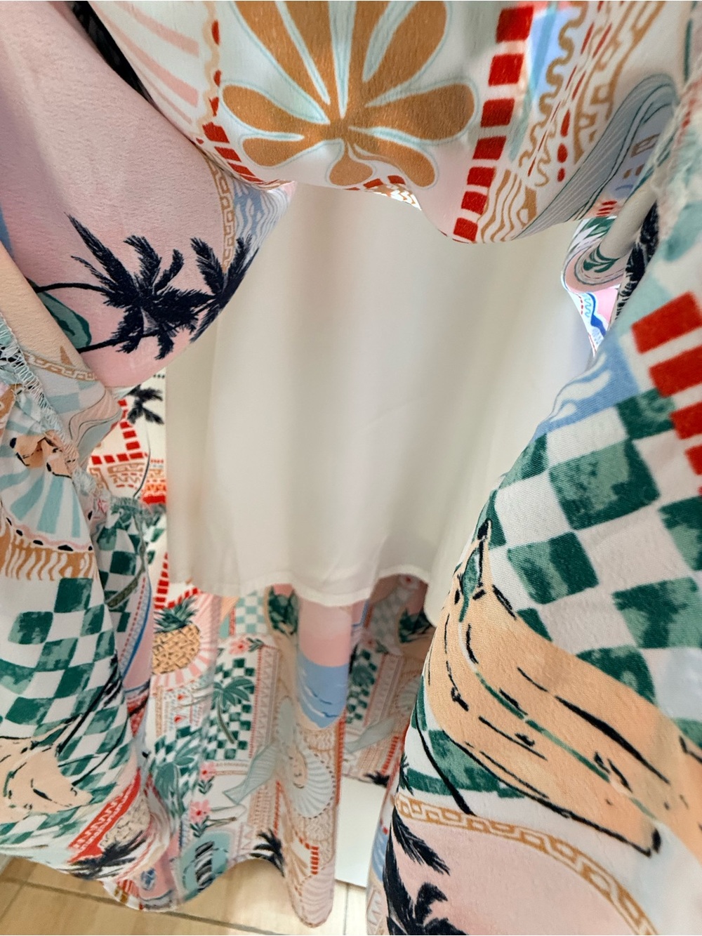 Skies Are Blue Citrus Sway Tropical Patchwork Tiered Maxi Dress - Size S  NWT - Picture 7 of 16
